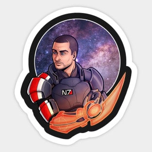 Mass Effect: Commander Shepard Sticker